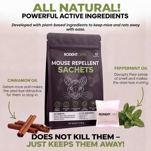 Place these pouches where mice hide – and watch them disappear
